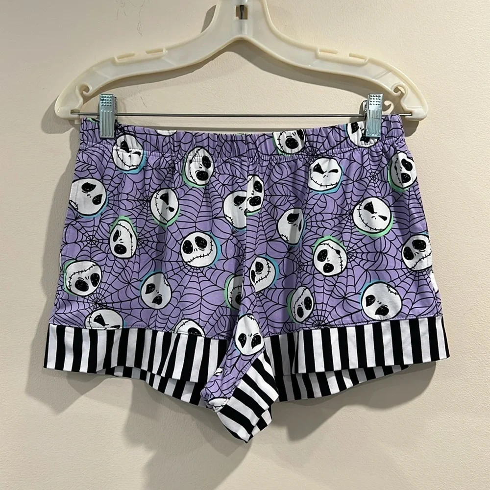 🔥Disney Purple Pajama Top with Whimsical Skulls🔥 - Picture 3 of 10
